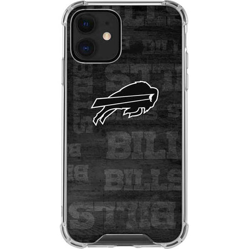 NFL Buffalo Bills Black & White iPhone 12 Mini Clear Case