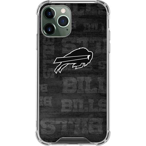 NFL Buffalo Bills Black & White iPhone 12 Pro Max Clear Case
