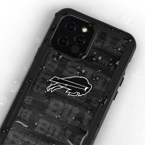 NFL Buffalo Bills Black & White iPhone 12 Pro Waterproof Case
