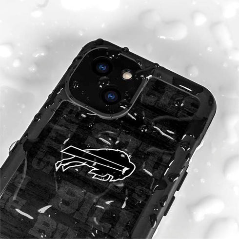 NFL Buffalo Bills Black & White iPhone 13 Mini Waterproof Case