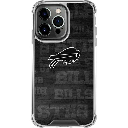 NFL Buffalo Bills Black & White iPhone 13 Pro Clear Case