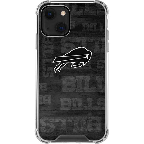 NFL Buffalo Bills Black & White iPhone 14 Plus Clear Case