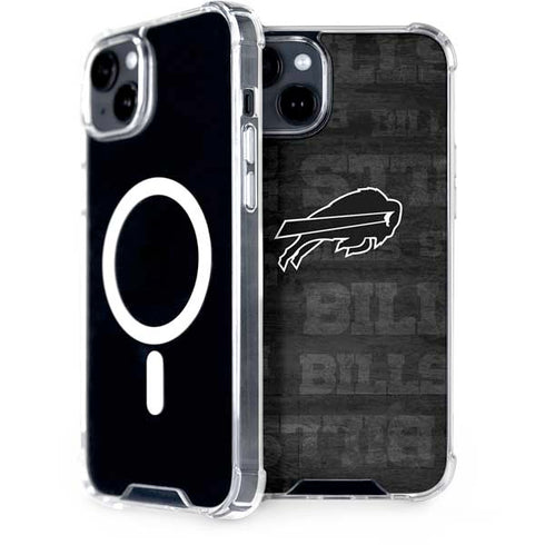 NFL Buffalo Bills Black & White iPhone 15 Plus MagSafe Case
