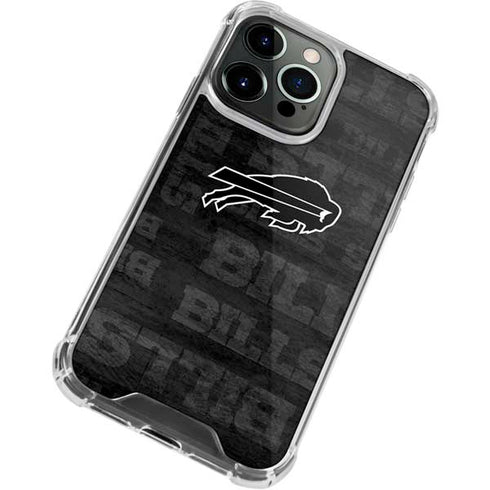 NFL Buffalo Bills Black & White iPhone 15 Pro Clear Case