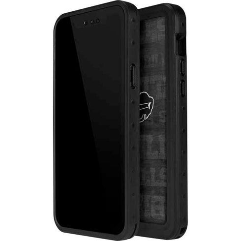NFL Buffalo Bills Black & White iPhone 14 Pro Max Waterproof Case