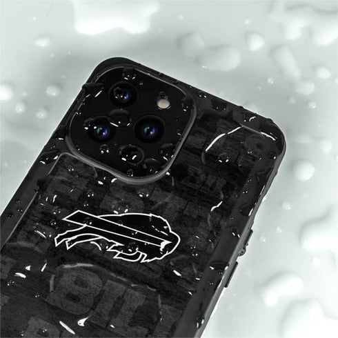 NFL Buffalo Bills Black & White iPhone 14 Pro Max Waterproof Case