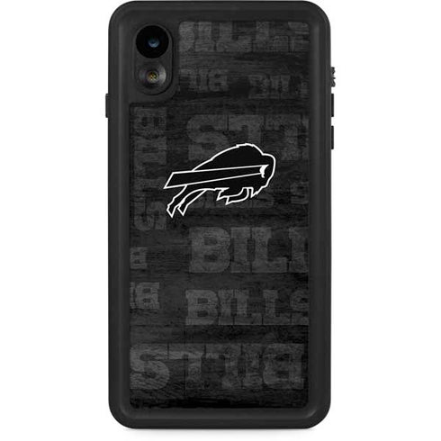 NFL Buffalo Bills Black & White iPhone XR Waterproof Case
