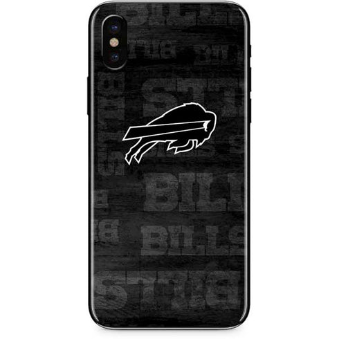 NFL Buffalo Bills Black & White iPhone XS Skin