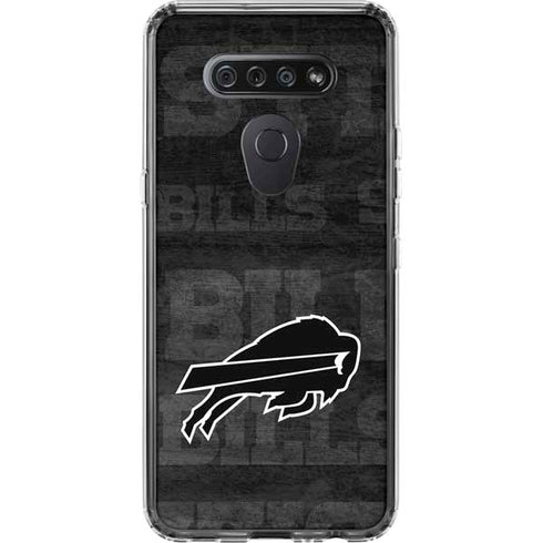 NFL Buffalo Bills Black & White LG K51/Q51 Clear Case