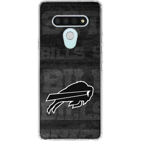NFL Buffalo Bills Black & White LG Stylo 6 Clear Case