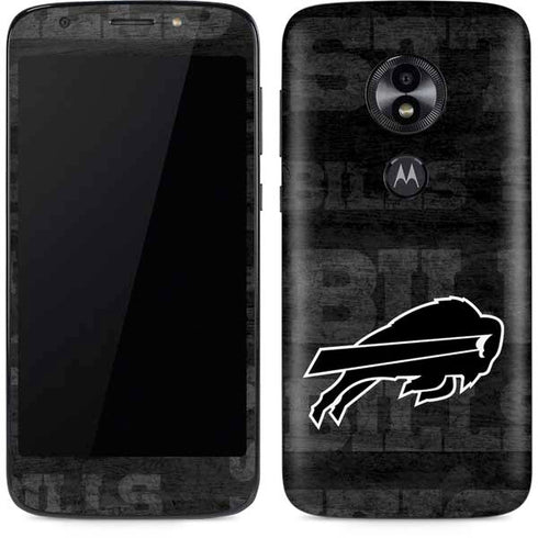 NFL Buffalo Bills Black & White Moto E5 Play Skin