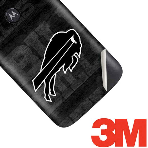 NFL Buffalo Bills Black & White Moto E5 Play Skin