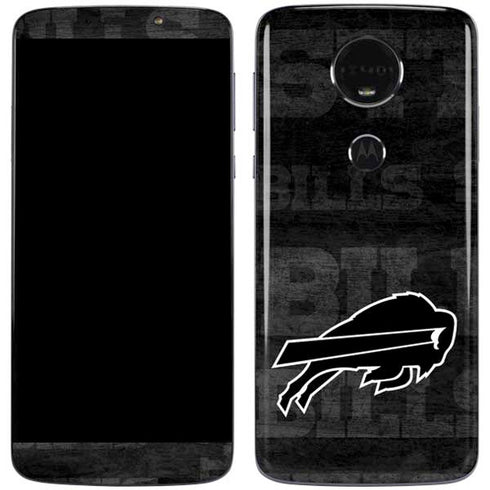 NFL Buffalo Bills Black & White Moto E5 Plus Skin