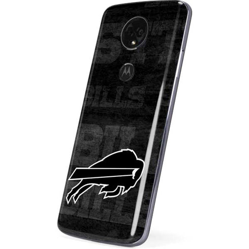 NFL Buffalo Bills Black & White Moto E5 Plus Skin