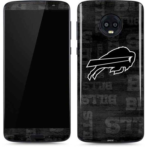 NFL Buffalo Bills Black & White Moto G6 Skin