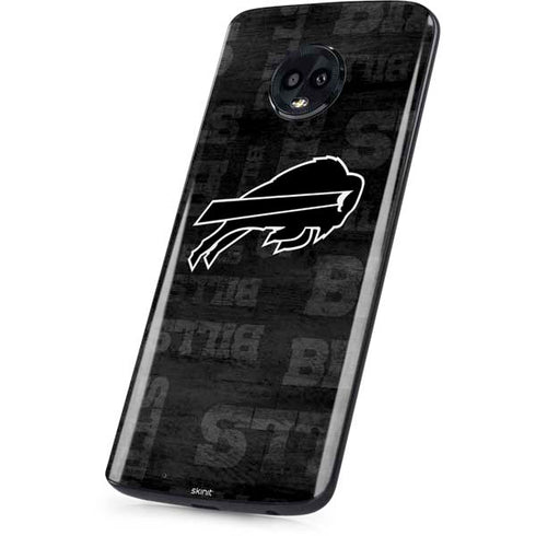 NFL Buffalo Bills Black & White Moto G6 Skin