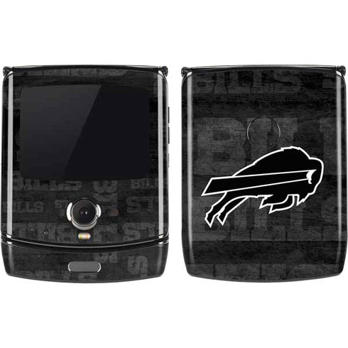 NFL Buffalo Bills Black & White Motorola RAZR Skin