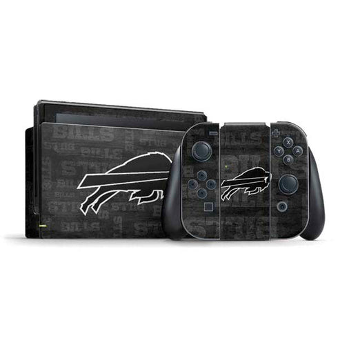 NFL Buffalo Bills Black & White Nintendo Switch Bundle Skin