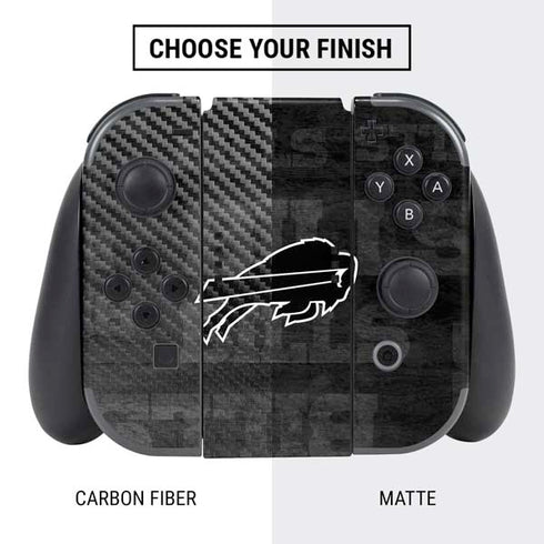 NFL Buffalo Bills Black & White Nintendo Switch Bundle Skin