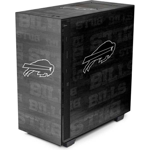 NFL Buffalo Bills Black & White NZXT H510 Compact ATX Mid-Tower Case Skin