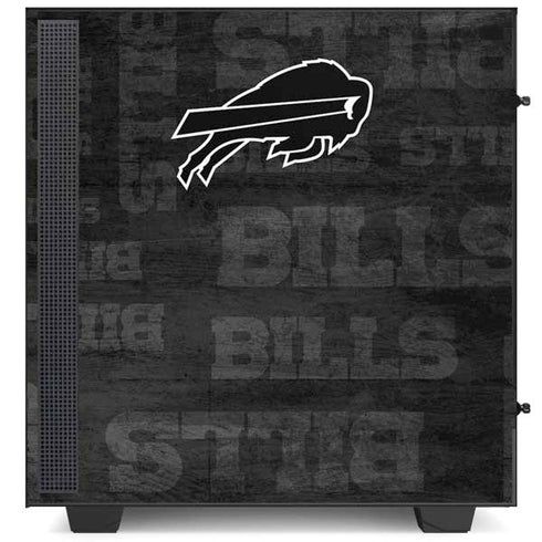 NFL Buffalo Bills Black & White NZXT H510 Compact ATX Mid-Tower Case Skin