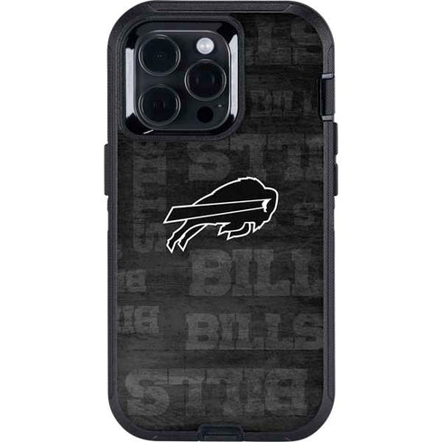 NFL Buffalo Bills Black & White Otterbox Defender iPhone Skin