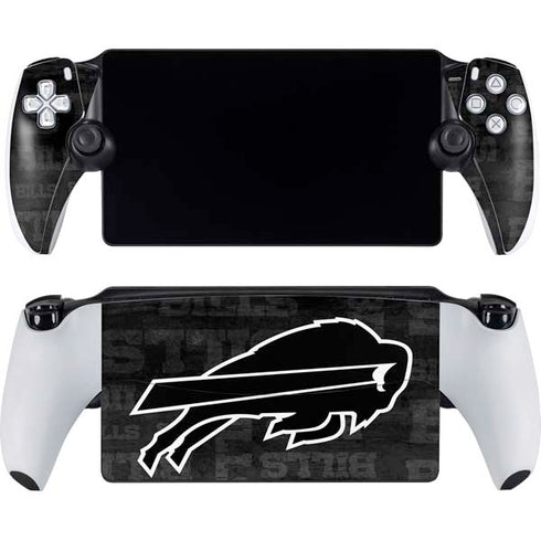 NFL Buffalo Bills Black & White PlayStation Portal Remote Player Skin