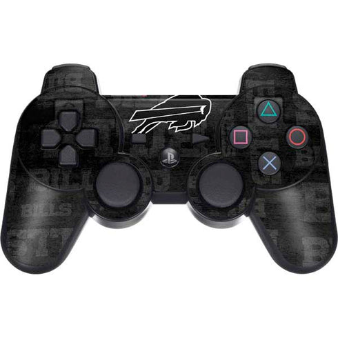 NFL Buffalo Bills Black & White PS3 Dual Shock wireless controller Skin