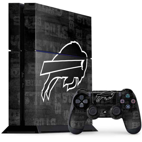 NFL Buffalo Bills Black & White PS4 Console and Controller Bundle Skin