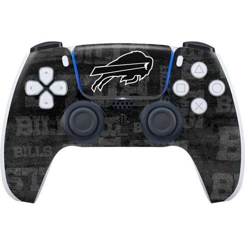 NFL Buffalo Bills Black & White PS5 Controller Skin