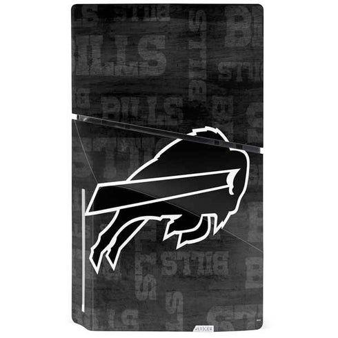 NFL Buffalo Bills Black & White PS5 Slim Disk Bundle Skin