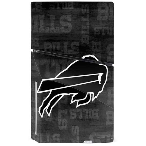 NFL Buffalo Bills Black & White PS5 Slim Disk Console Skin
