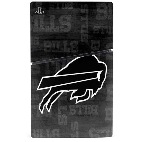 NFL Buffalo Bills Black & White PS5 Slim Digital Edition Bundle Skin
