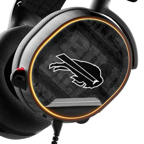 NFL Buffalo Bills Black & White SteelSeries Arctis 3 Skin