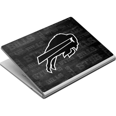 NFL Buffalo Bills Black & White Surface Book Skin