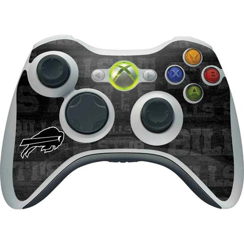 NFL Buffalo Bills Black & White Xbox 360 Wireless Controller Skin