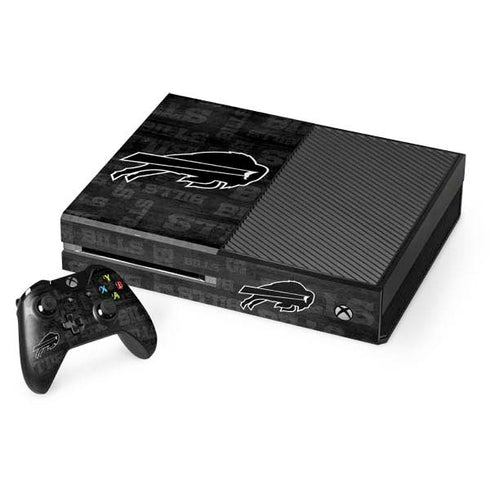NFL Buffalo Bills Black & White Xbox One Console and Controller Bundle Skin