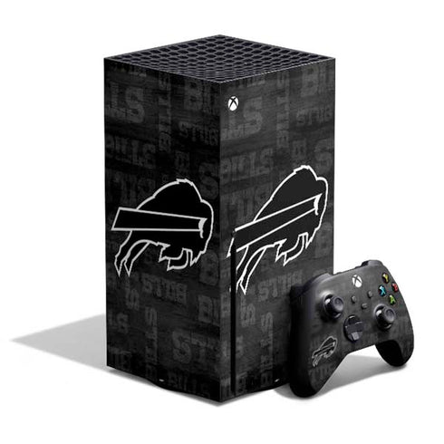 NFL Buffalo Bills Black & White Xbox Series X Bundle Skin