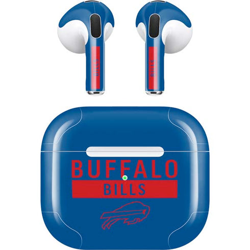 NFL Buffalo Bills Blue Performance Series Apple AirPods (3rd Gen 2021) Skin