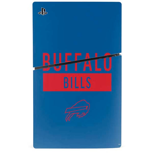 NFL Buffalo Bills Blue Performance Series PS5 Slim Disk Bundle Skin
