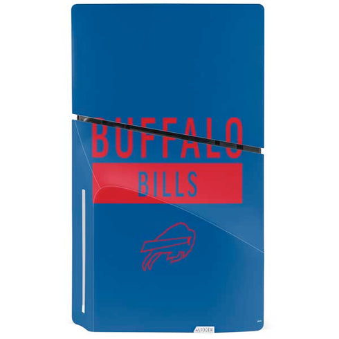 NFL Buffalo Bills Blue Performance Series PS5 Slim Disk Bundle Skin