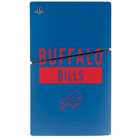 NFL Buffalo Bills Blue Performance Series PS5 Slim Digital Edition Console Skin