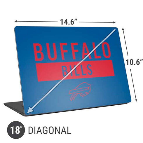 NFL Buffalo Bills Blue Performance Series Universal Laptop 18in (14.6 x 10.6in) Skin