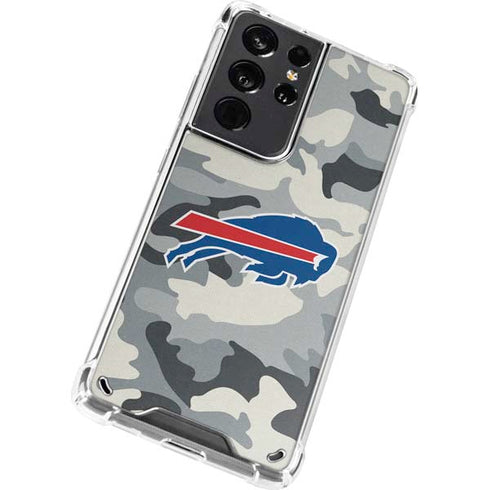 NFL Buffalo Bills Camo Galaxy S21 Ultra 5G Clear Case
