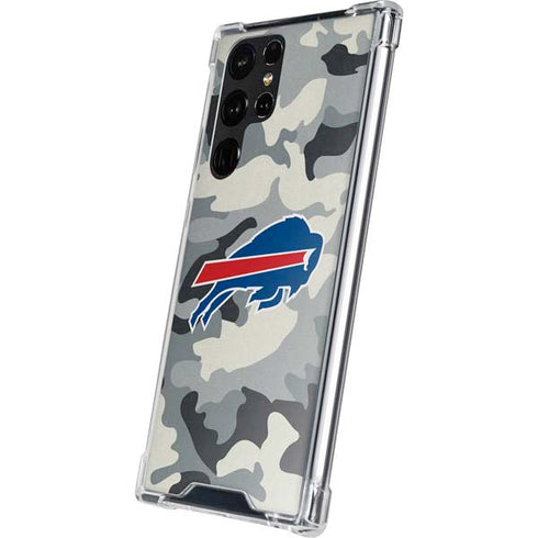NFL Buffalo Bills Camo Galaxy S22 Ultra Clear Case