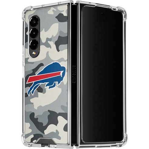 NFL Buffalo Bills Camo Galaxy Z Fold4 5G Clear Case