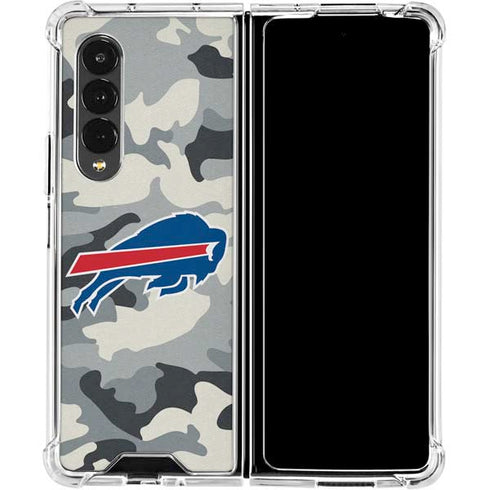NFL Buffalo Bills Camo Galaxy Z Fold4 5G Clear Case