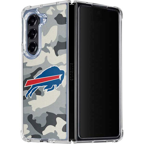 NFL Buffalo Bills Camo Galaxy Z Fold5 5G Clear Case