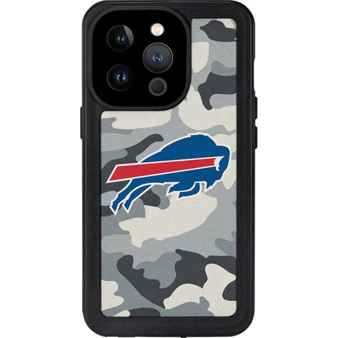 NFL Buffalo Bills Camo iPhone 14 Pro Waterproof Case