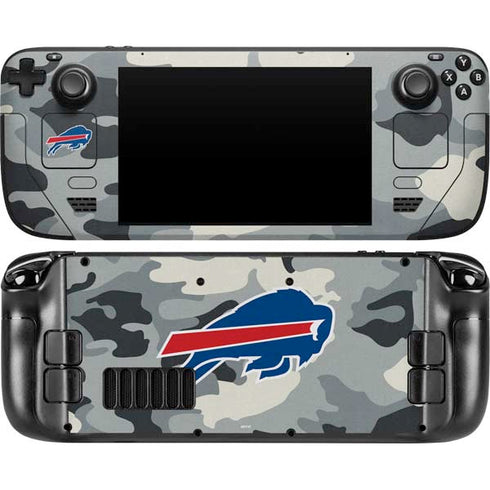 NFL Buffalo Bills Camo Steam Deck Handheld Gaming Computer Skin
